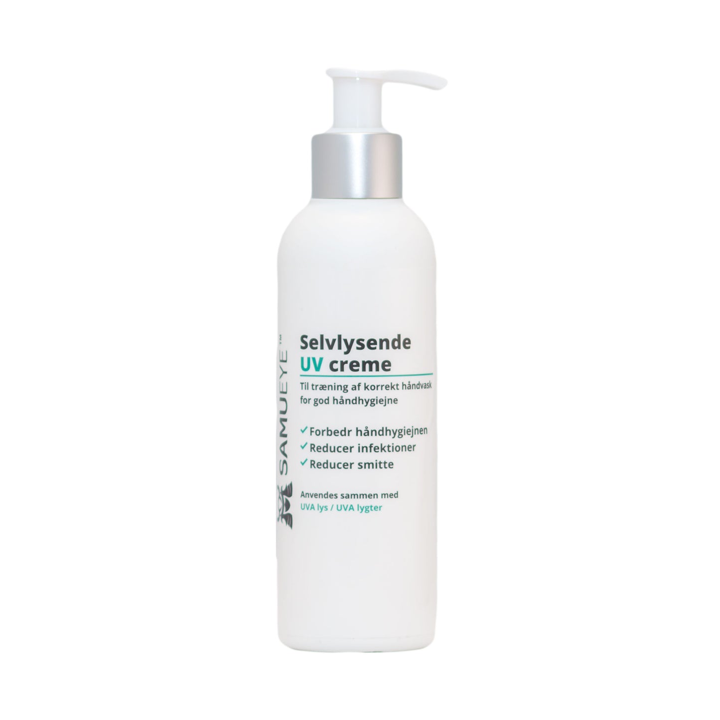 Selvlysende UV-creme til læring og test af håndhygiejne (200ml)