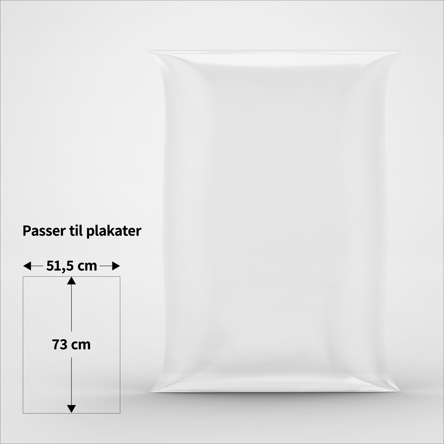Cellofanposer - 51,5 x 73,0 cm - Pakke med 100 stk.