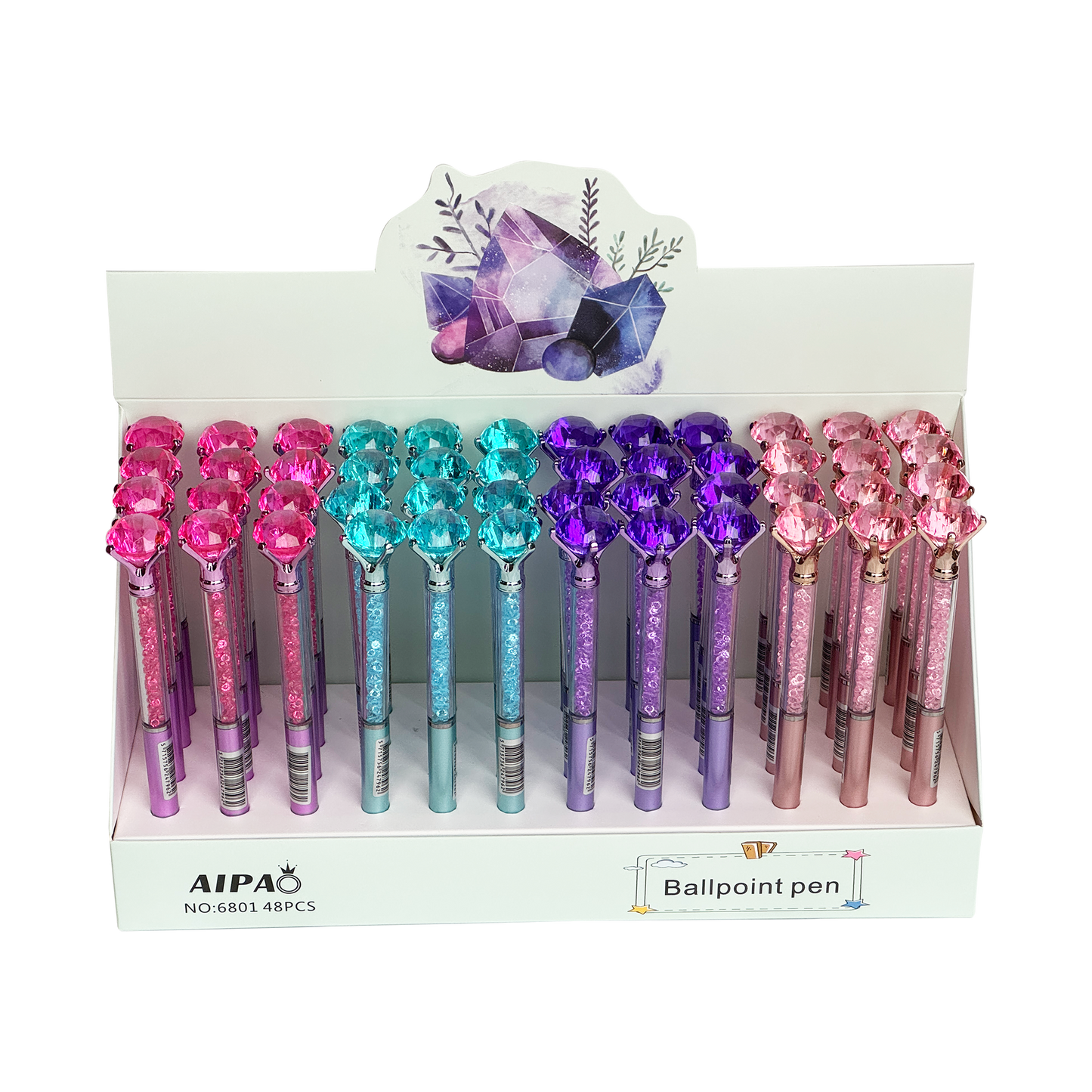 Pen med diamant og krystal