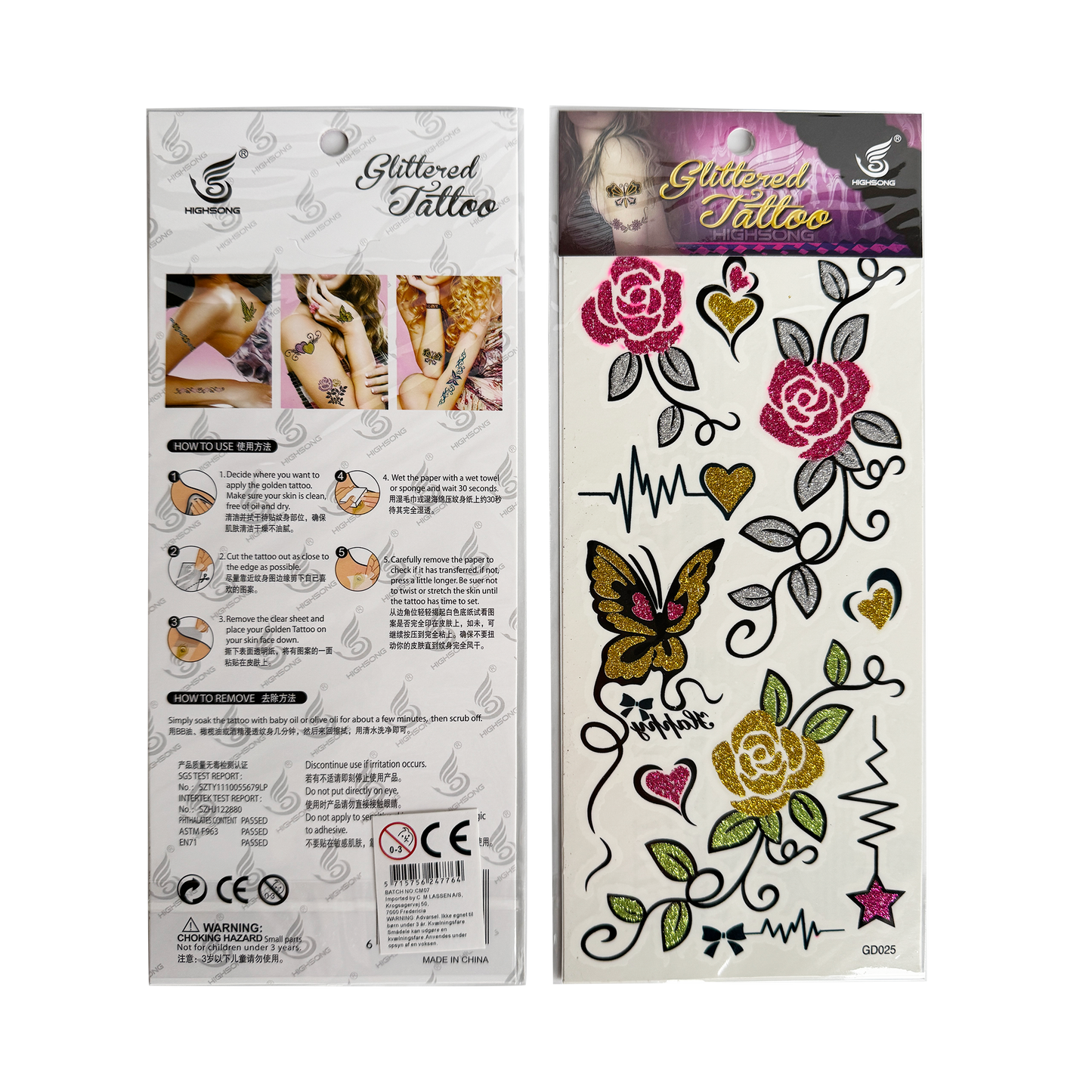 Tattoo sticker mix 24 design